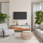 SANDHILLS SPLENDOUR Móvel de TV com 3 Portas em Acabamento Preto