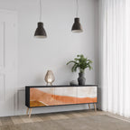 SANDHILLS SPLENDOUR Móvel de TV com 3 Portas em Acabamento Preto