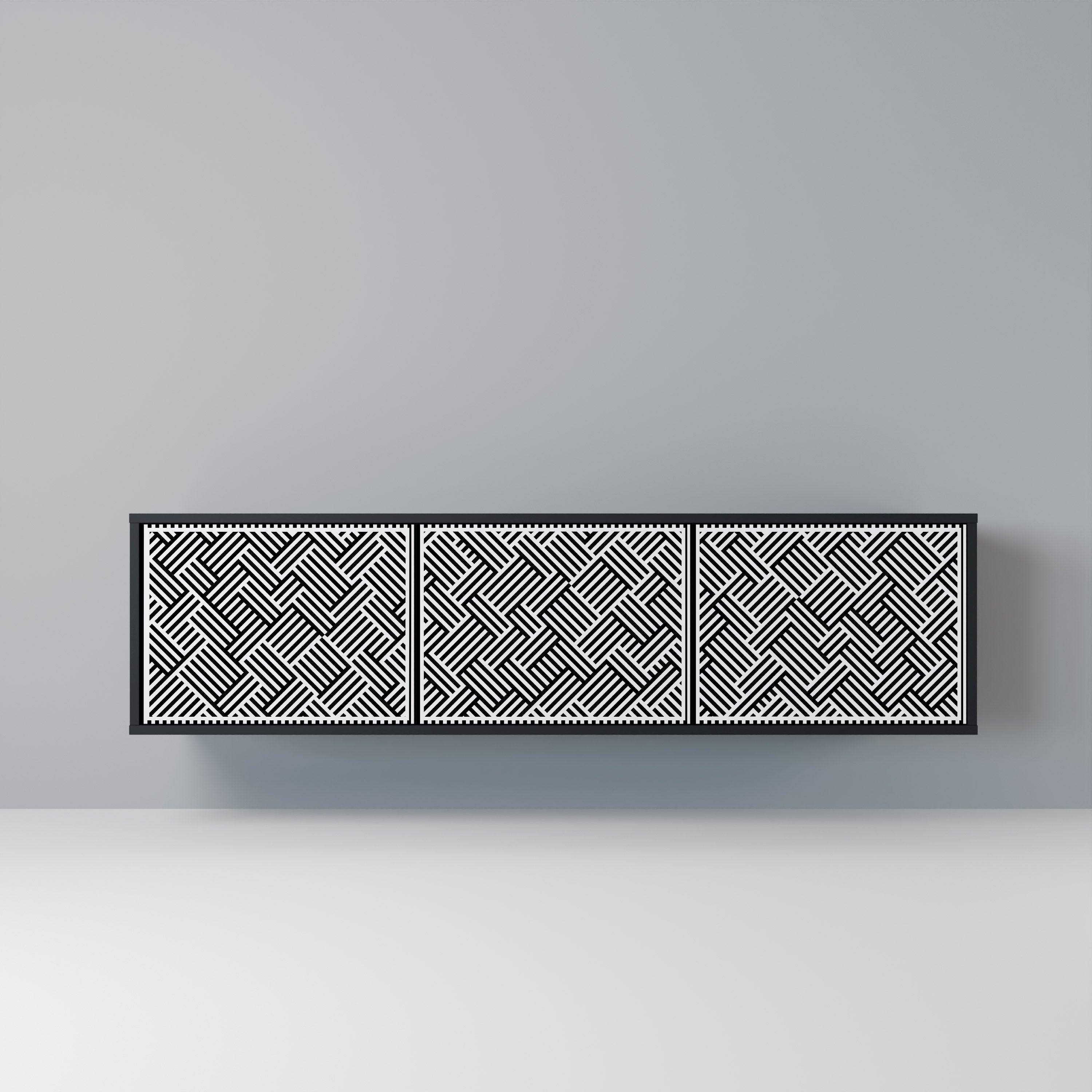 TEMPORARY SEQUENCE Móvel de TV com 3 Portas em Acabamento Preto