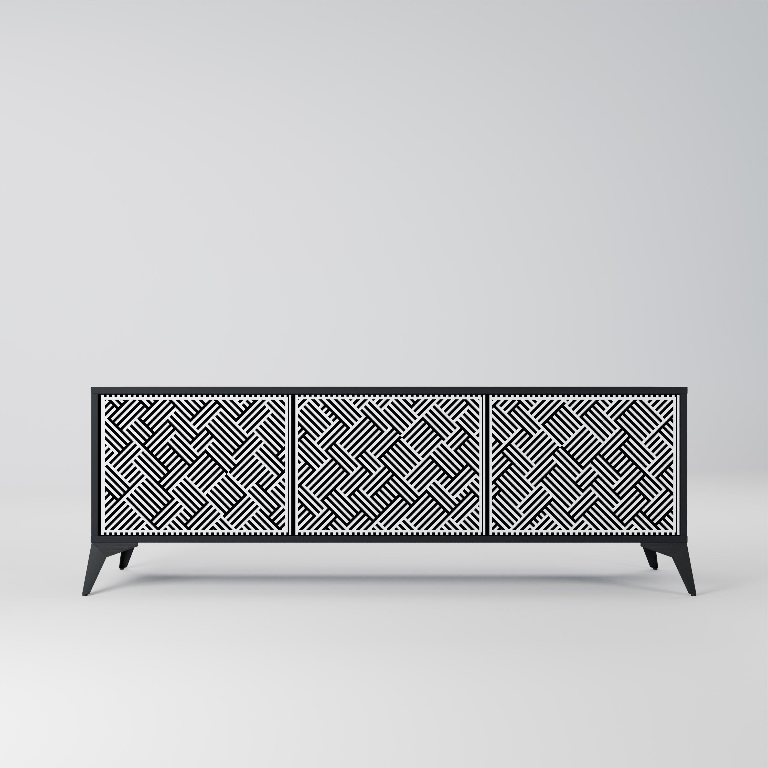 TEMPORARY SEQUENCE Móvel de TV com 3 Portas em Acabamento Preto