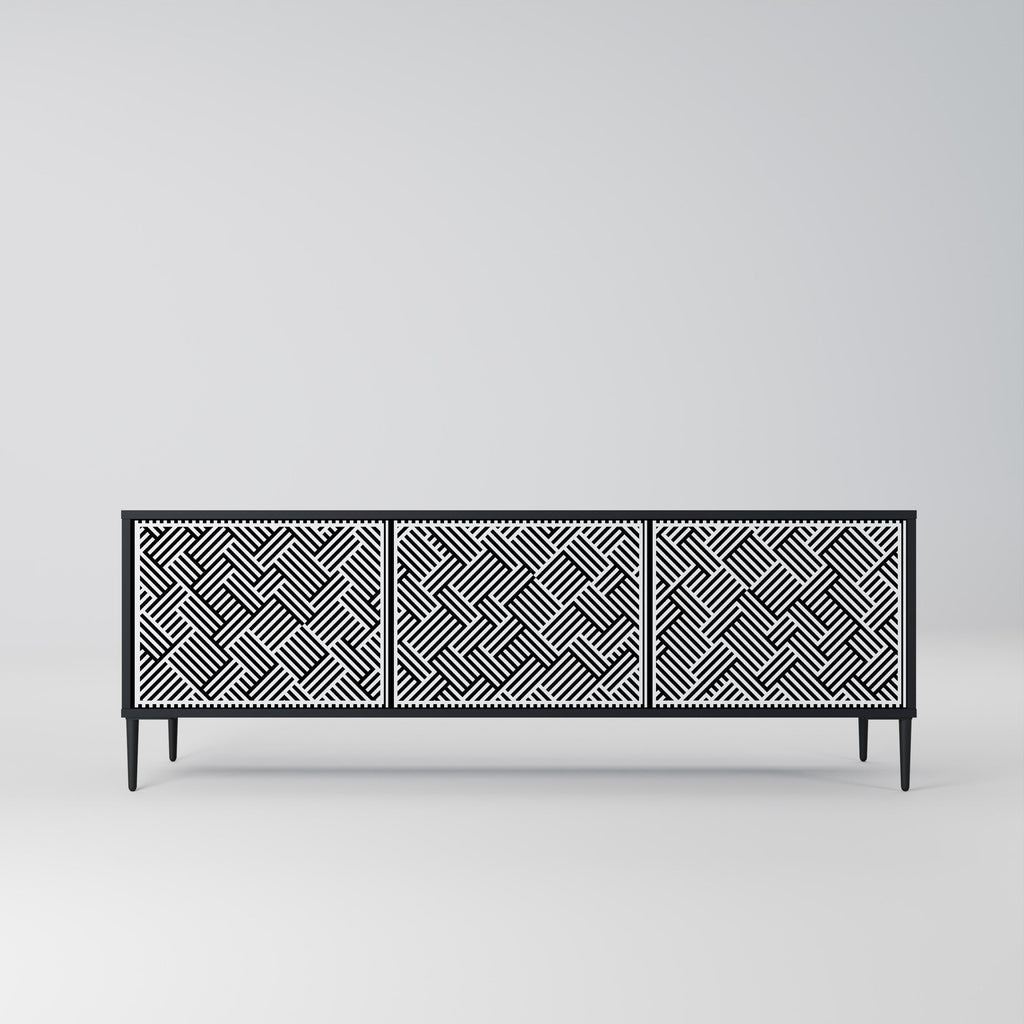 TEMPORARY SEQUENCE Móvel de TV com 3 Portas em Acabamento Preto