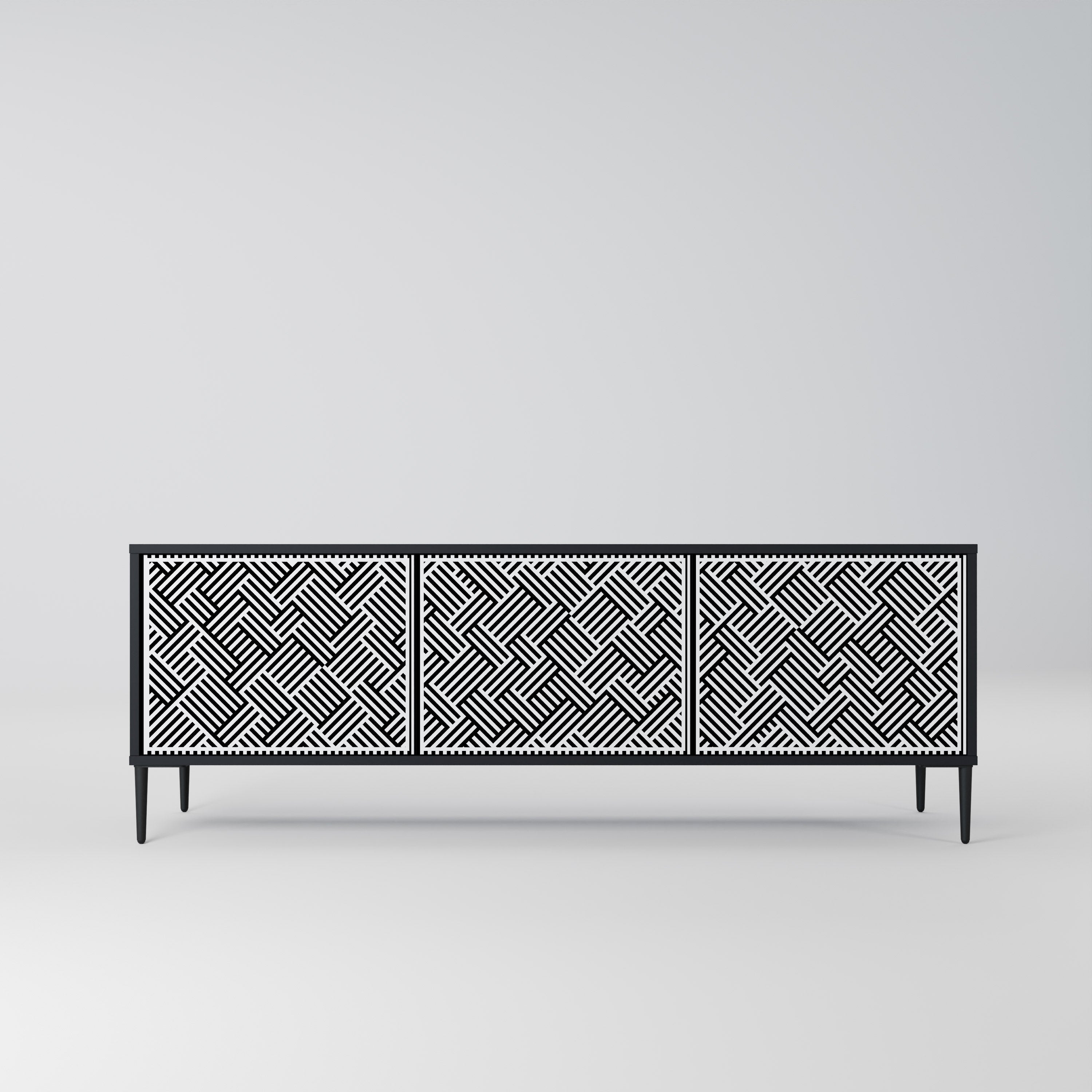 TEMPORARY SEQUENCE Móvel de TV com 3 Portas em Acabamento Preto