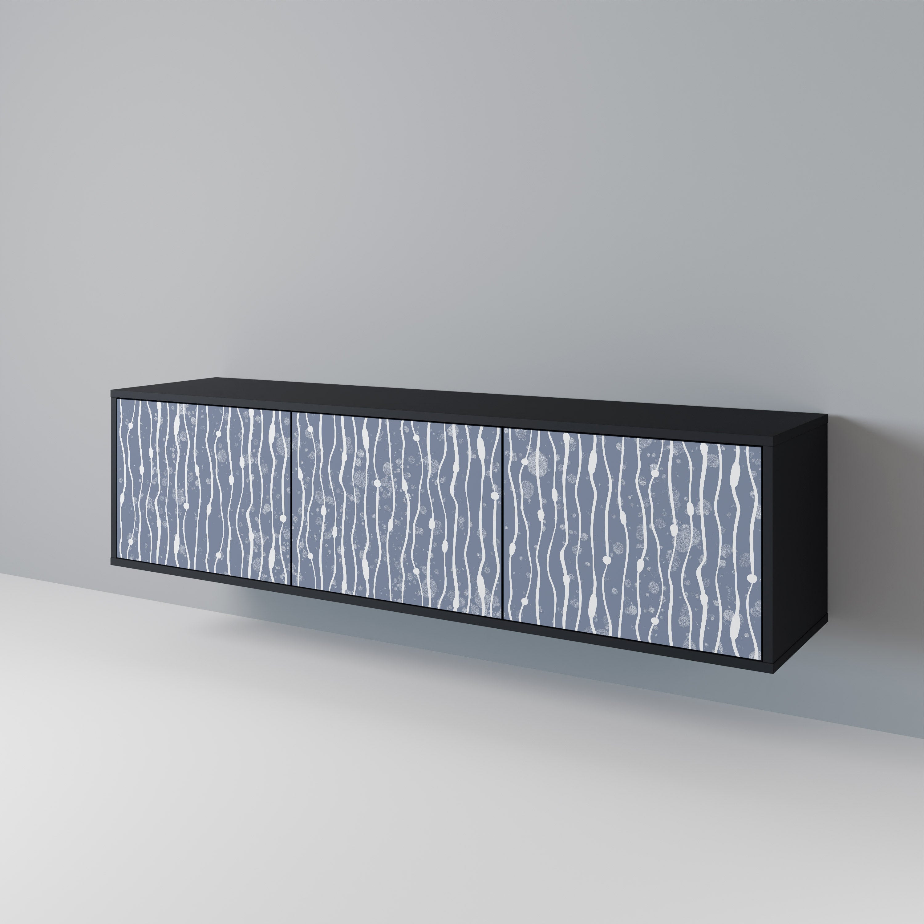 GRAPHITE RAIN 3-Door TV Cabinet