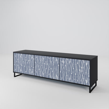 GRAPHITE RAIN Móvel de TV de 3 Portas