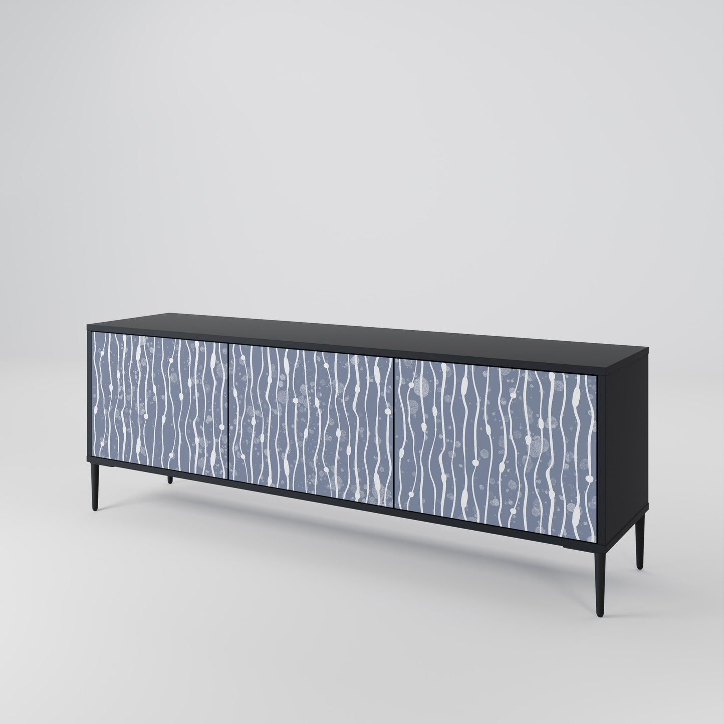 GRAPHITE RAIN Móvel de TV de 3 Portas