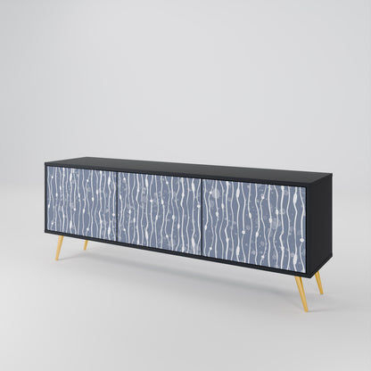 GRAPHITE RAIN Móvel de TV de 3 Portas