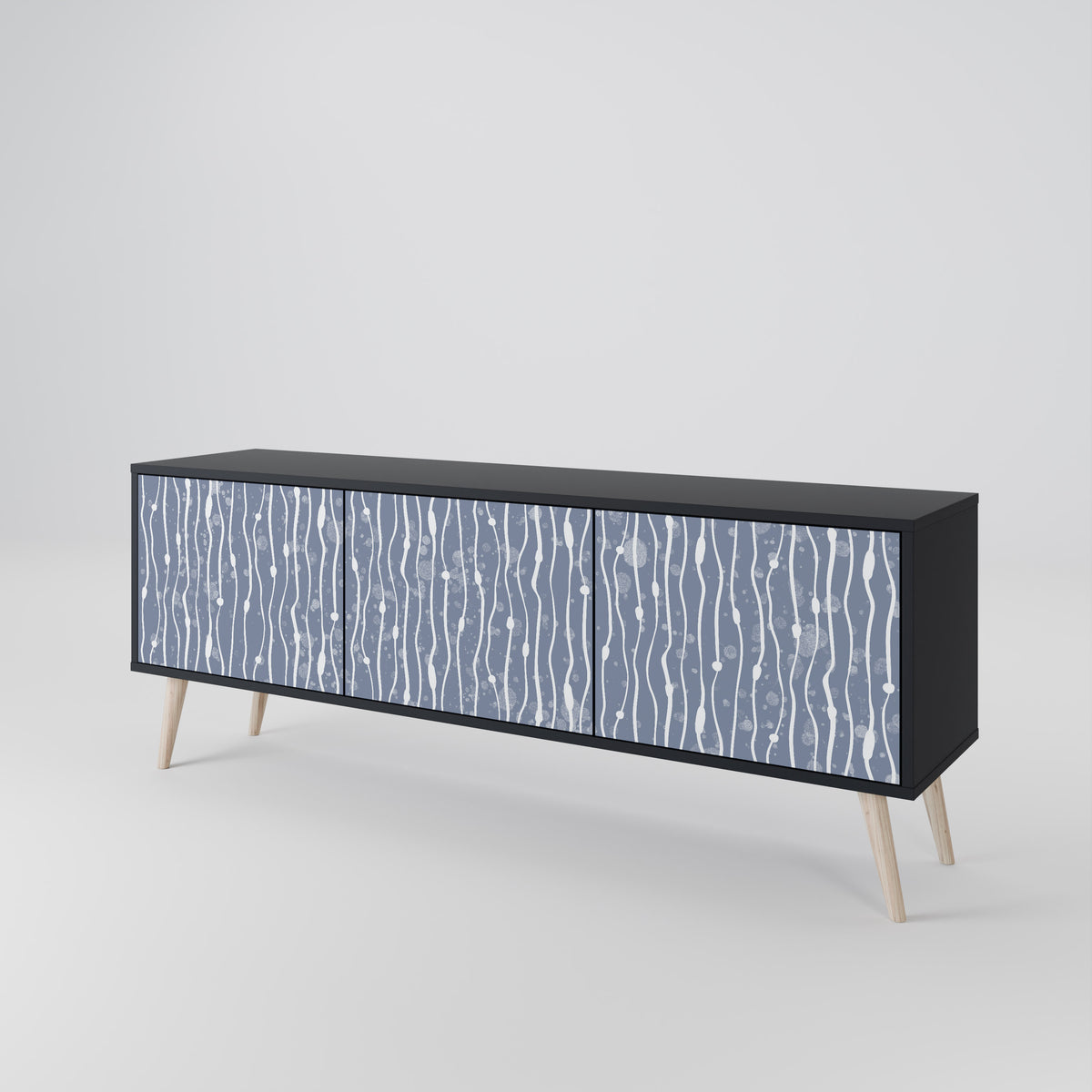 GRAPHITE RAIN Móvel de TV de 3 Portas
