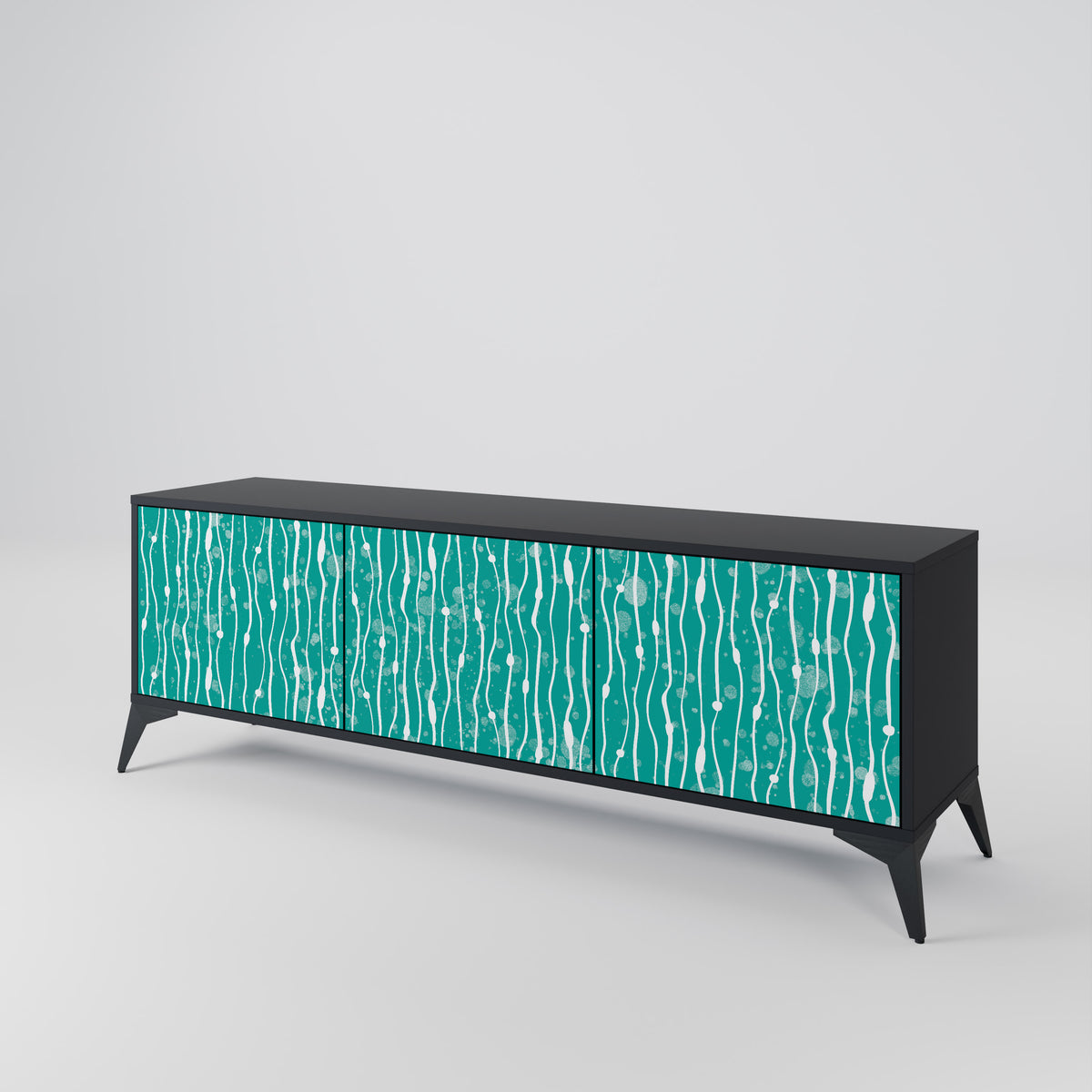TURQUOISE RAIN Móvel de TV de 3 Portas