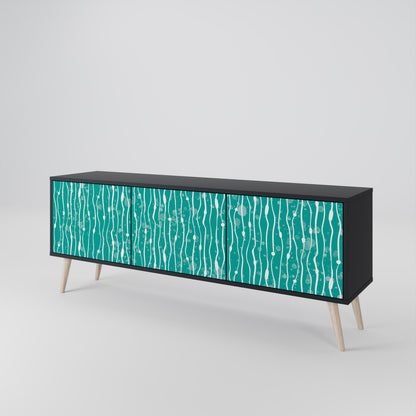 TURQUOISE RAIN Móvel de TV de 3 Portas