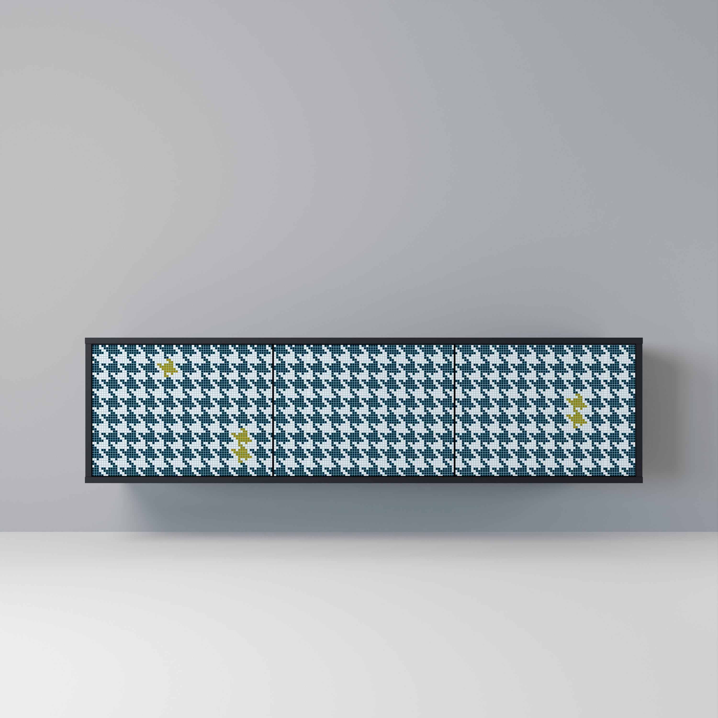 OUT OF CONTEXT Móvel de TV com 3 Portas em Acabamento Preto