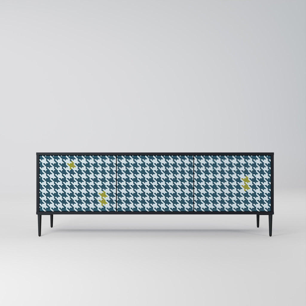 OUT OF CONTEXT Móvel de TV com 3 Portas em Acabamento Preto