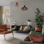 GOLD DUST Móvel de TV com 3 Portas em Acabamento Preto