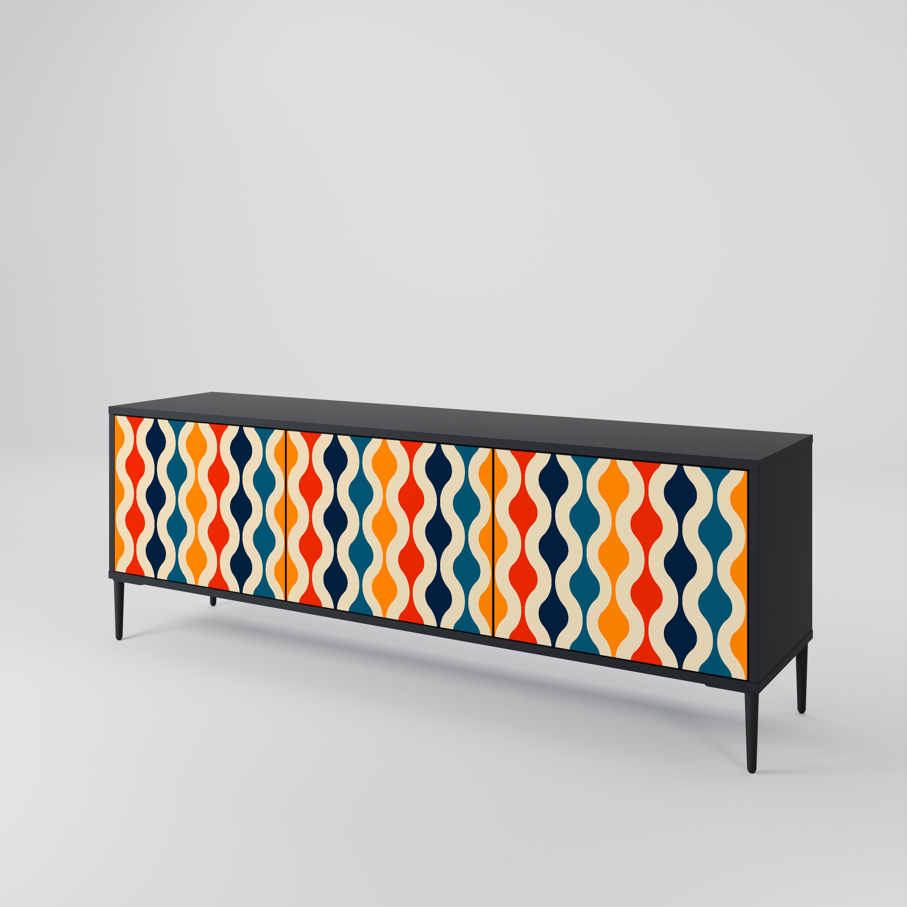 COLORFUL NOSTALGIA 3-Door TV Cabinet