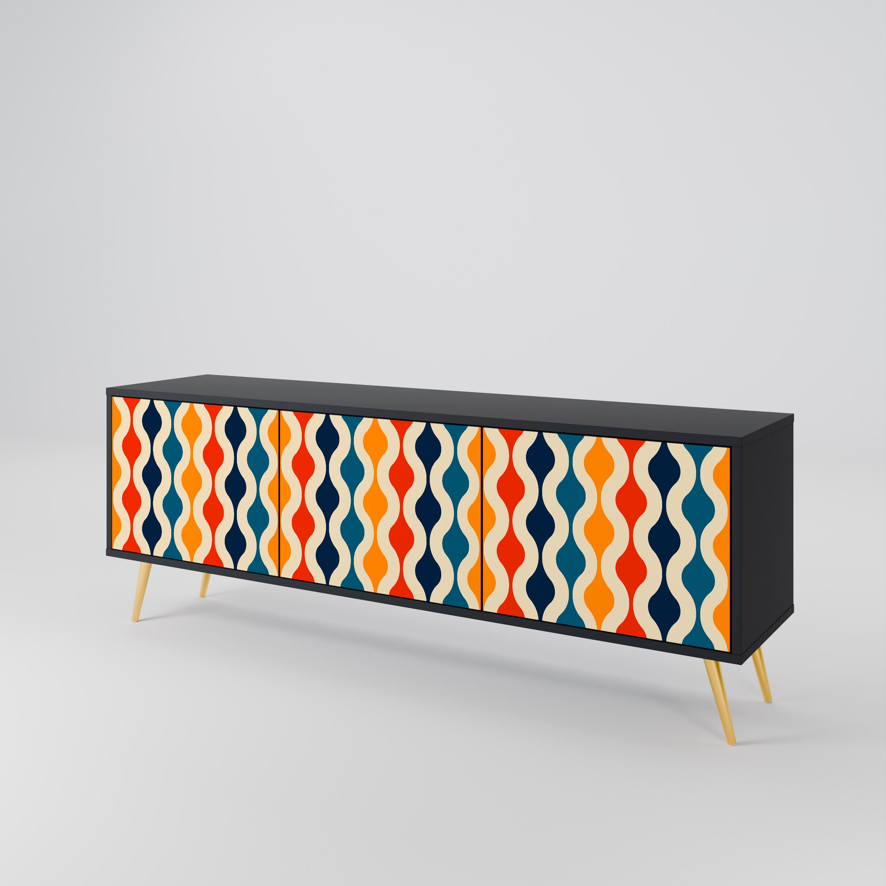 COLORFUL NOSTALGIA 3-Door TV Cabinet