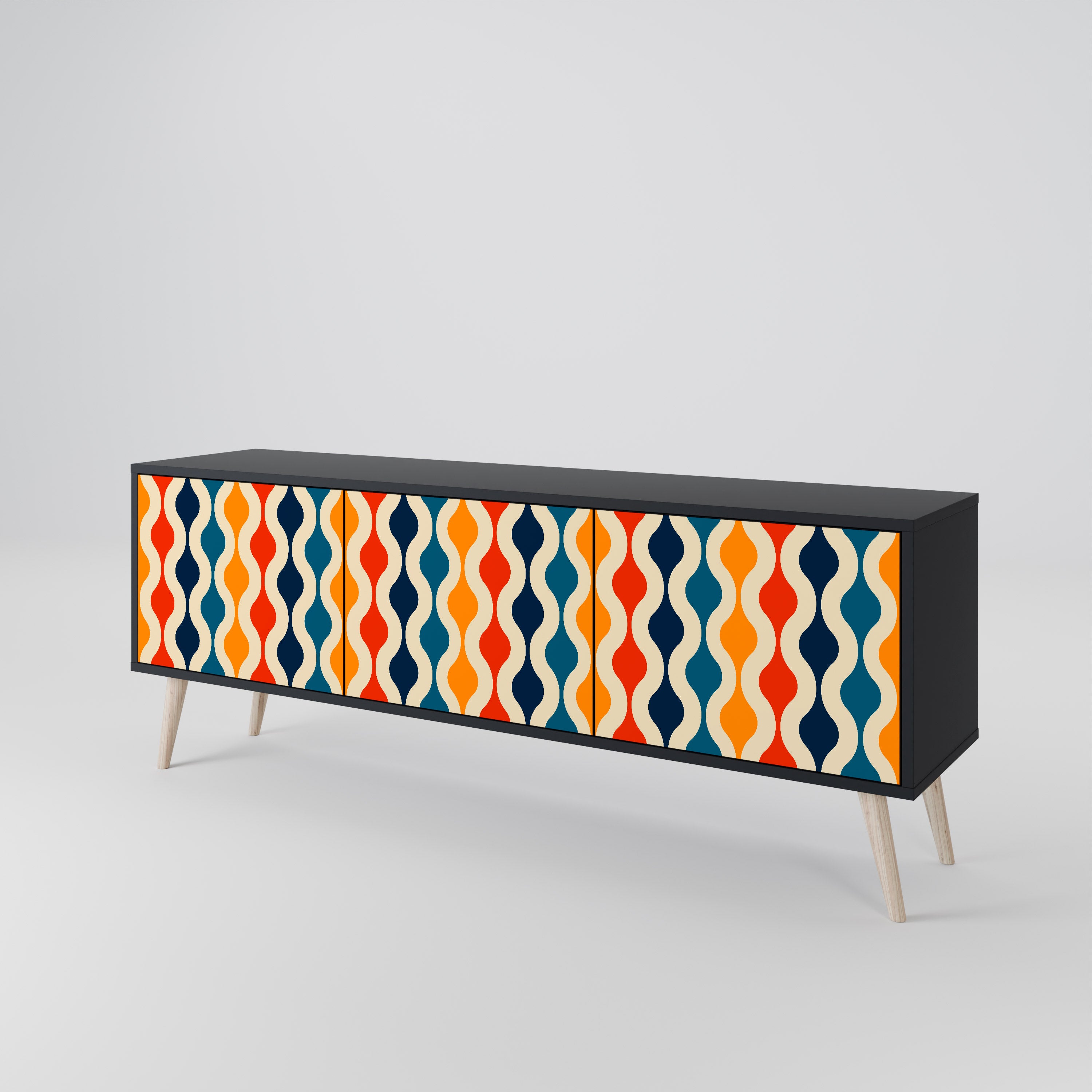 COLORFUL NOSTALGIA 3-Door TV Cabinet