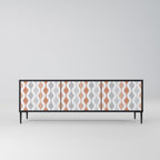 HAZY NOSTALGIA Móvel de TV com 3 Portas em Acabamento Preto