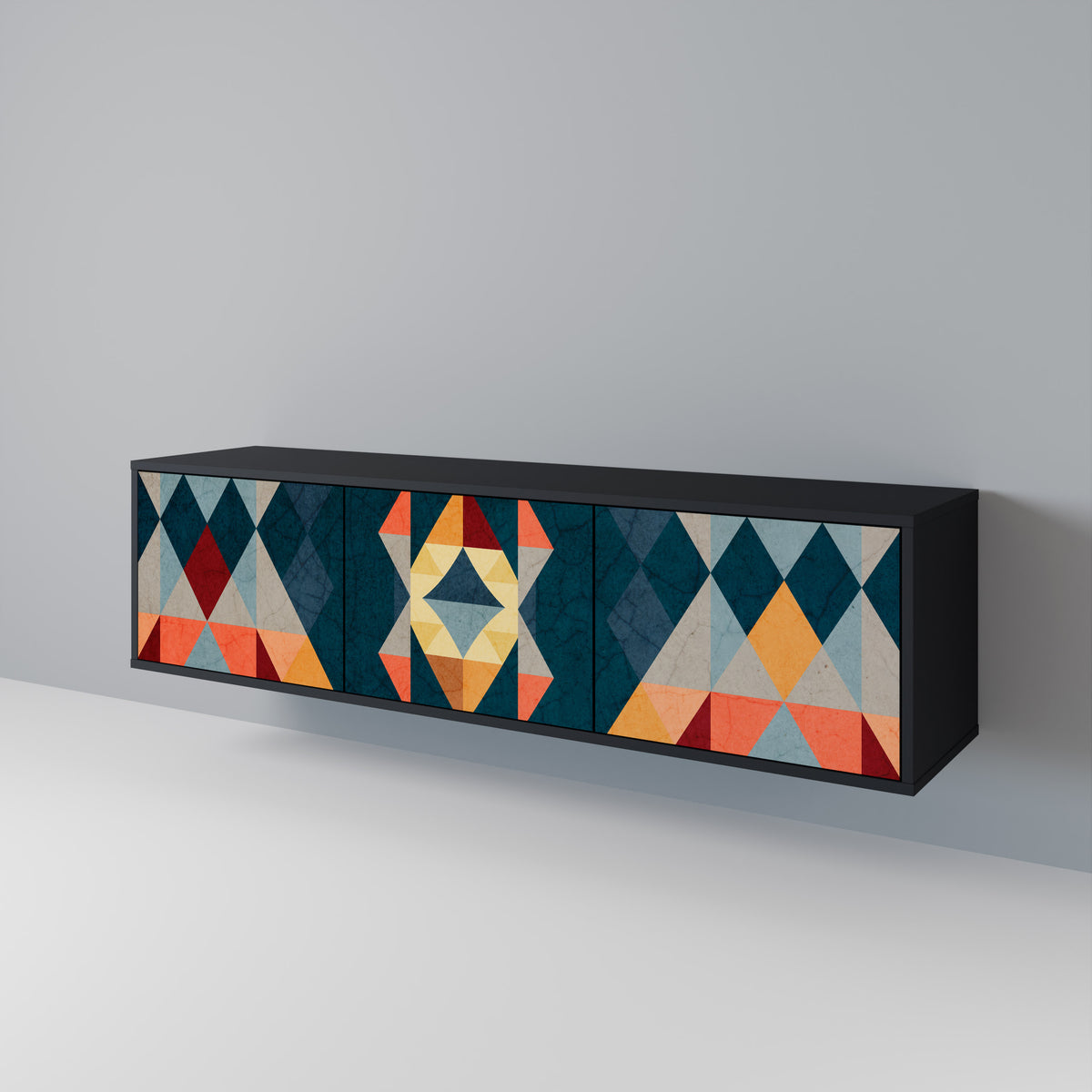 CRACKED ILLUSION 3-Door TV Cabinet