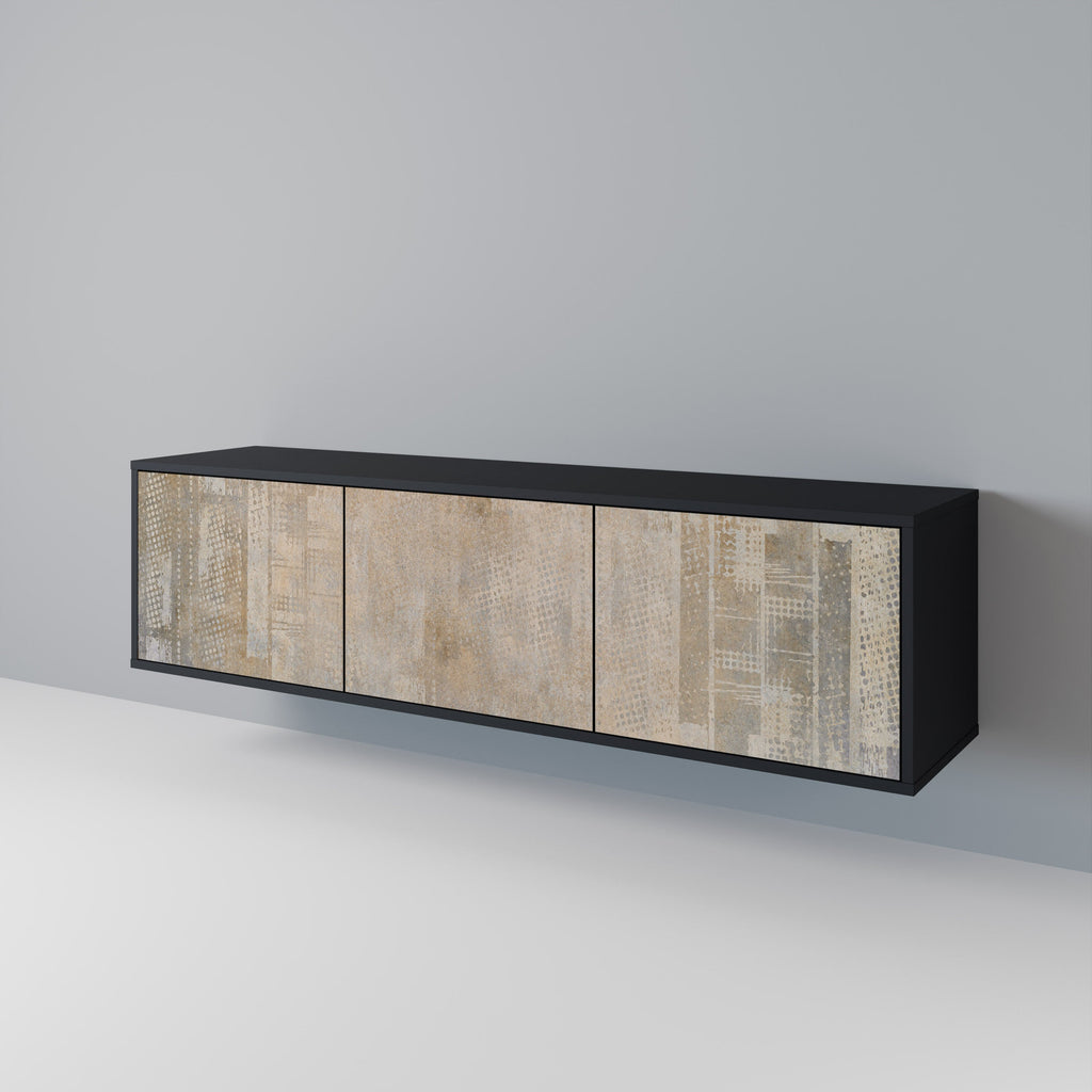 SCREEN ERROR Móvel de TV com 3 Portas em Acabamento Preto