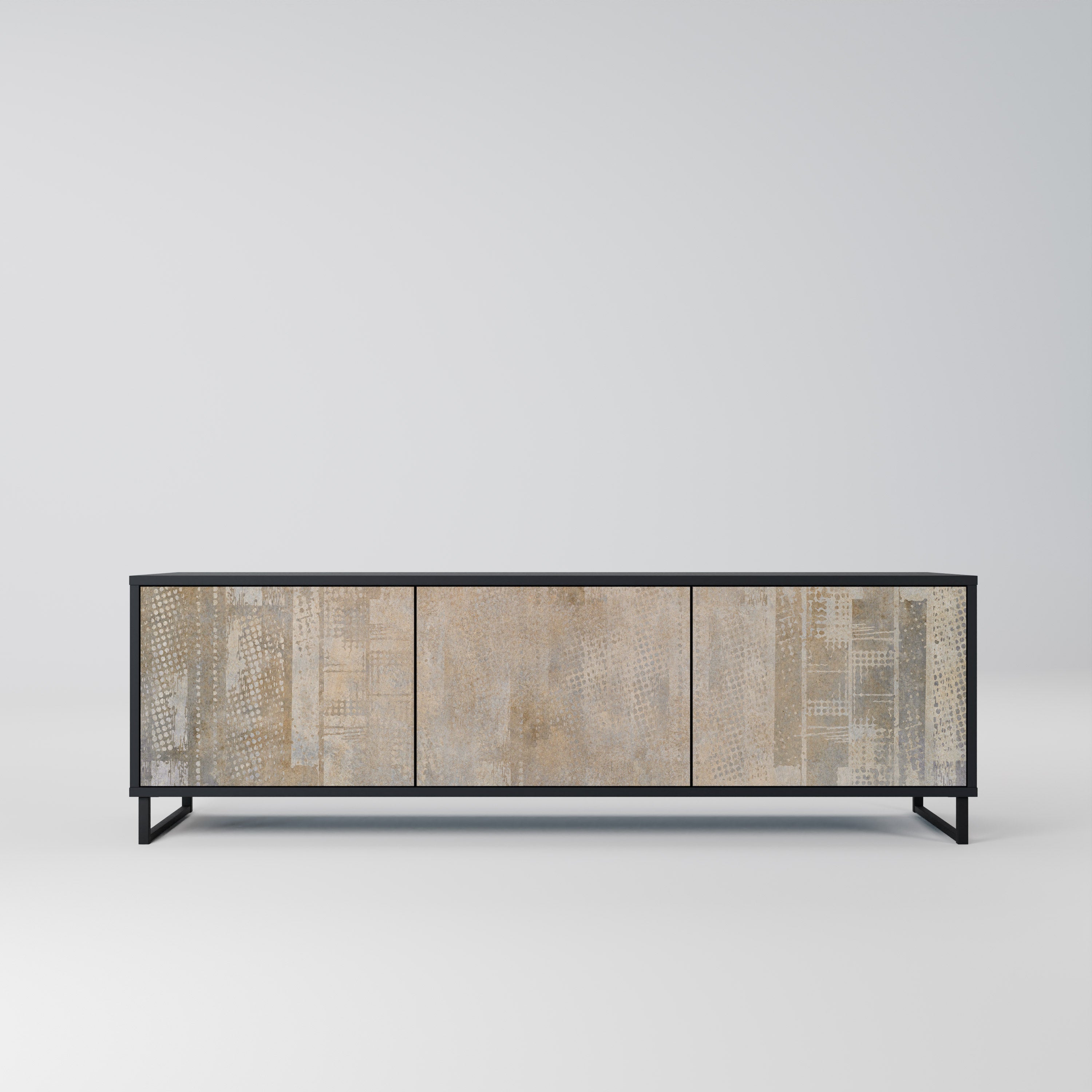 SCREEN ERROR Móvel de TV com 3 Portas em Acabamento Preto