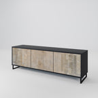 SCREEN ERROR Móvel de TV com 3 Portas em Acabamento Preto