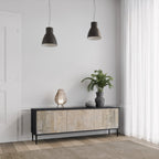 SCREEN ERROR Móvel de TV com 3 Portas em Acabamento Preto