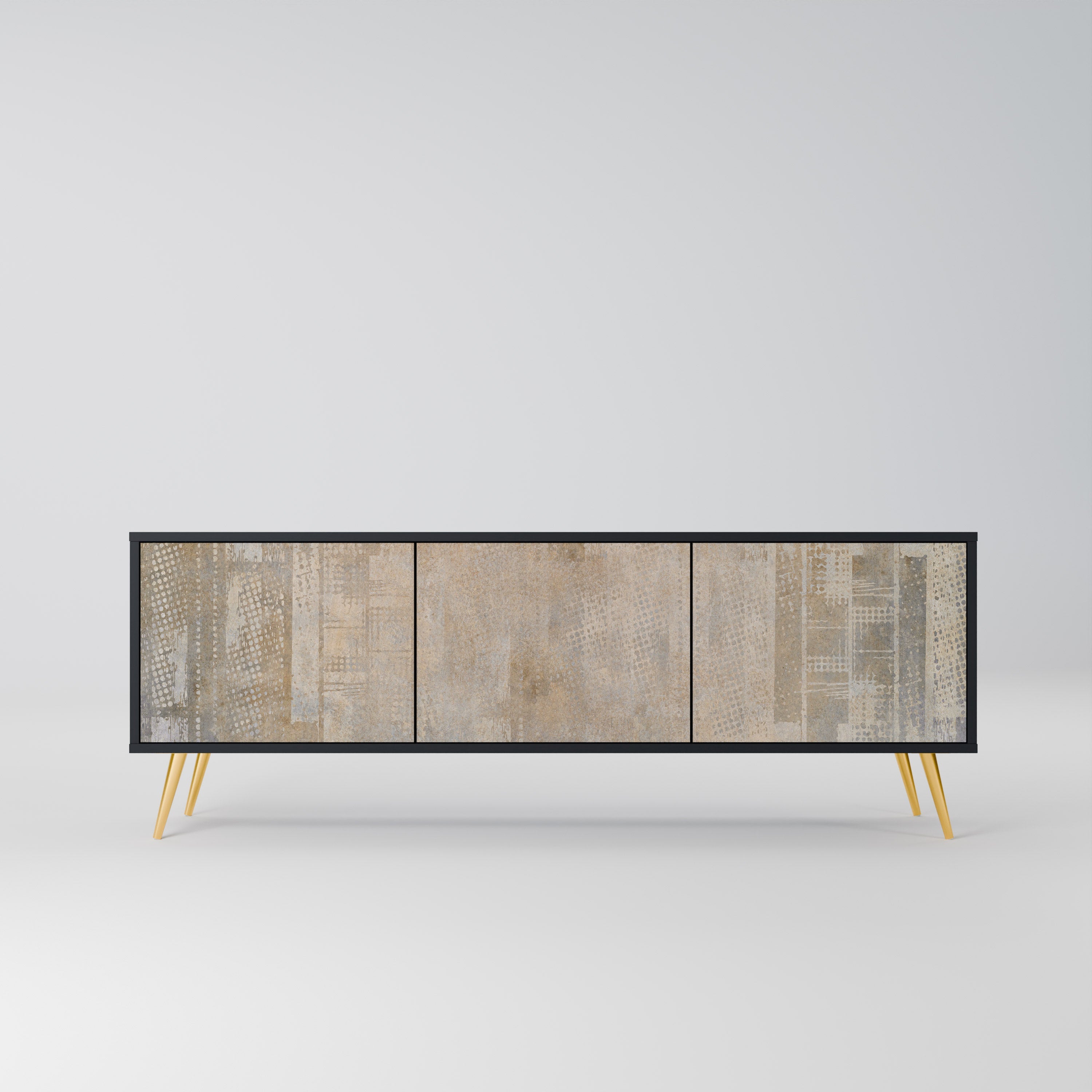 SCREEN ERROR Móvel de TV com 3 Portas em Acabamento Preto