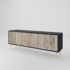 SCREEN ERROR Móvel de TV com 3 Portas em Acabamento Preto