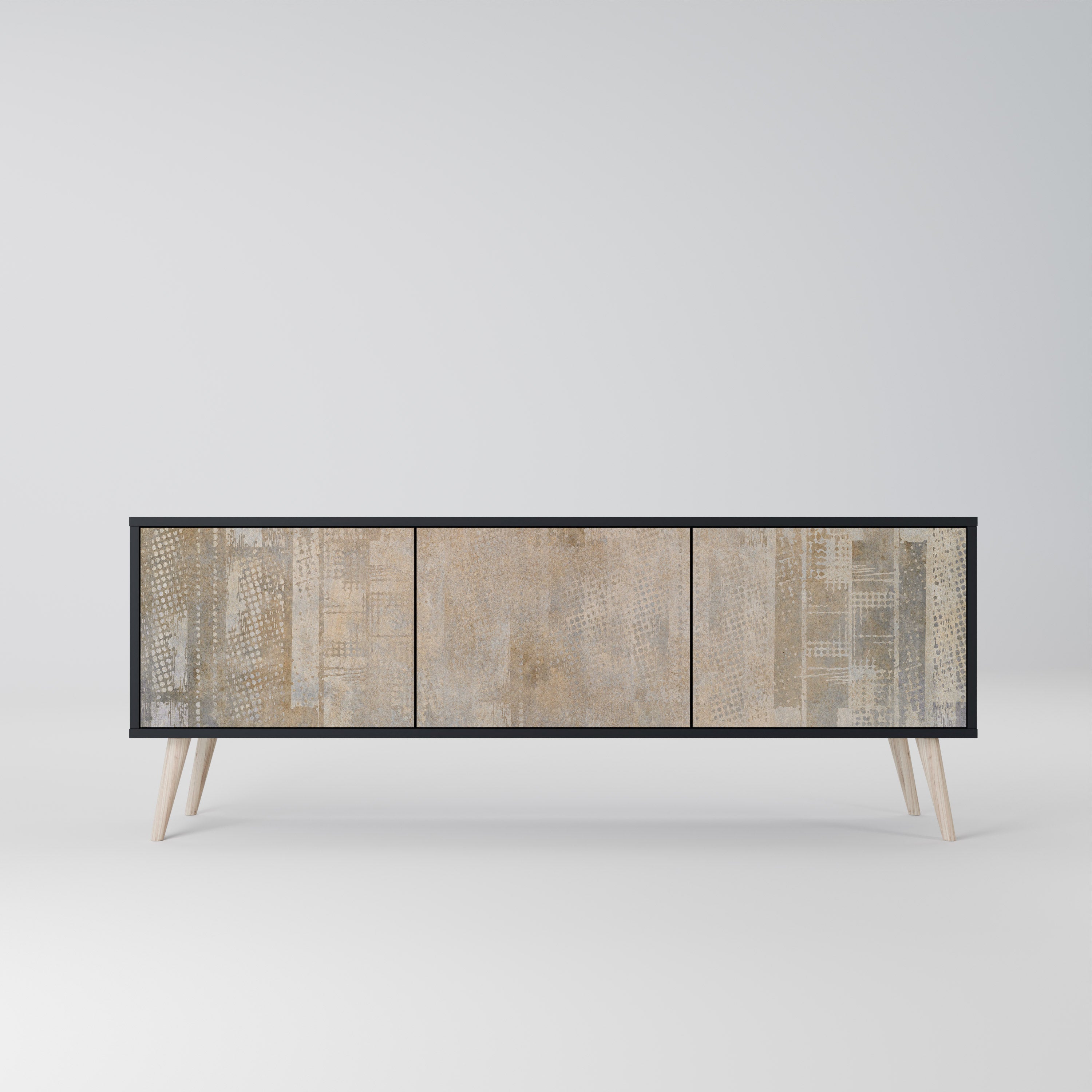 SCREEN ERROR Móvel de TV com 3 Portas em Acabamento Preto