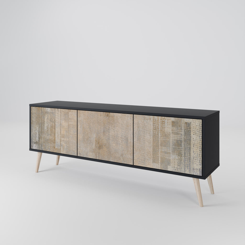 SCREEN ERROR Móvel de TV com 3 Portas em Acabamento Preto