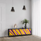 DREAMS COME TRUE Móvel de TV com 3 Portas em Acabamento Preto