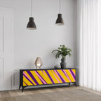 DREAMS COME TRUE Móvel de TV com 3 Portas em Acabamento Preto