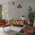 DREAMS COME TRUE Móvel de TV com 3 Portas em Acabamento Preto