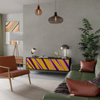 DREAMS COME TRUE Móvel de TV com 3 Portas em Acabamento Preto