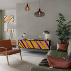 DREAMS COME TRUE Móvel de TV com 3 Portas em Acabamento Preto