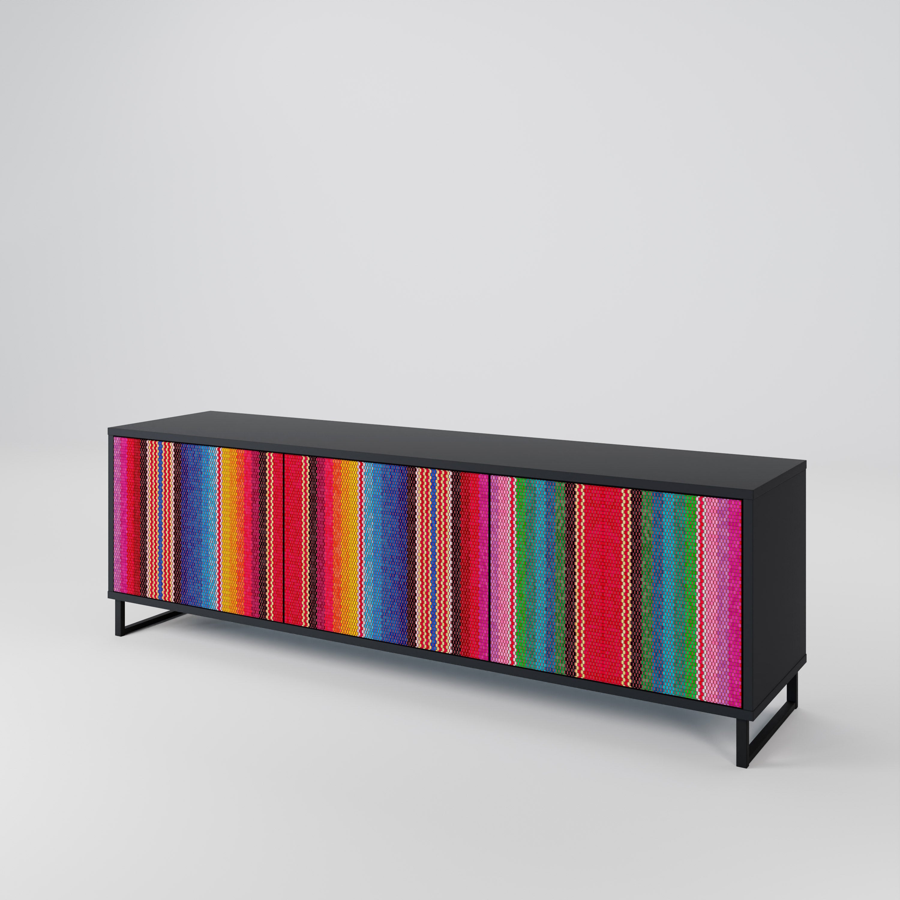 ETHNIC MEXICAN 3-Door TV Cabinet