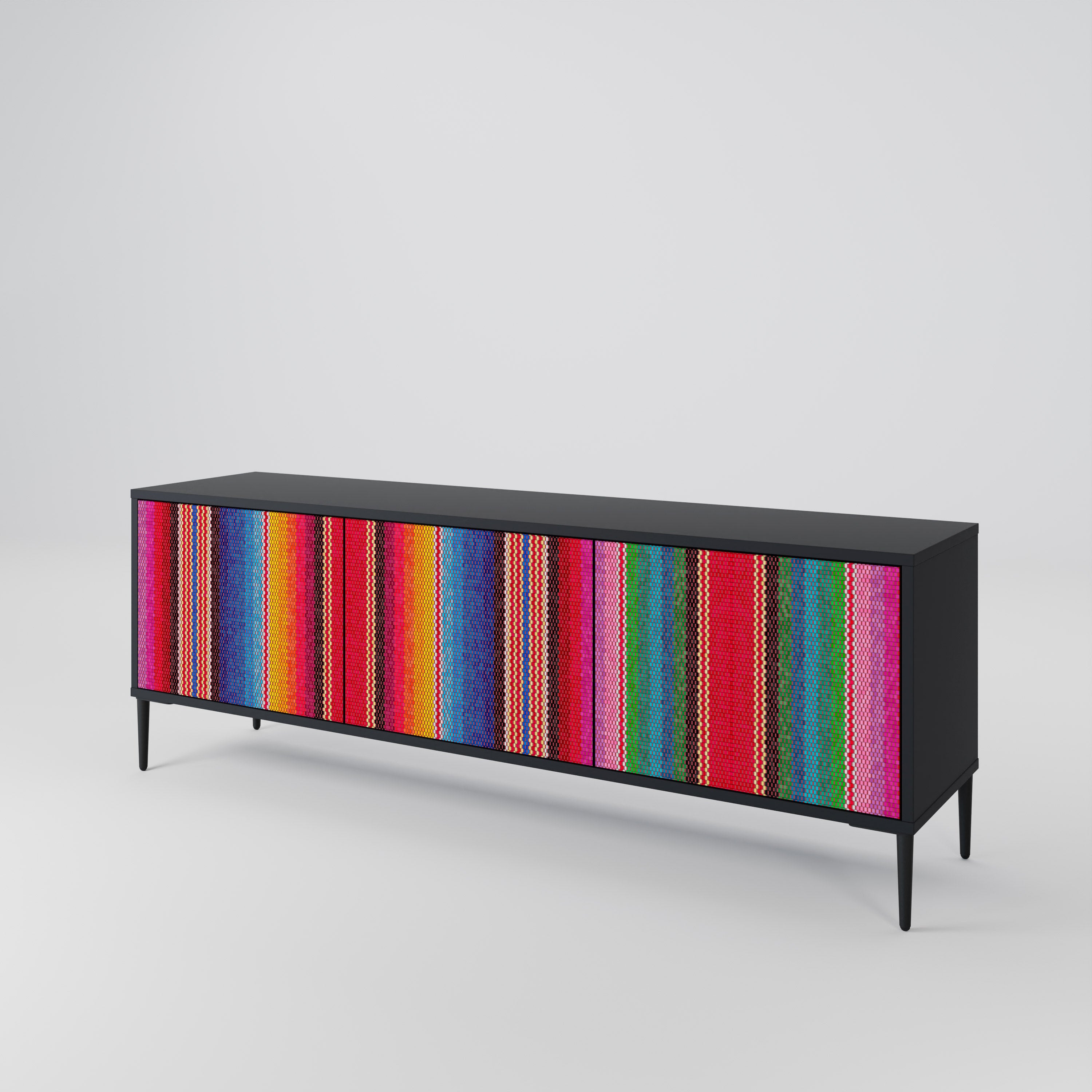 ETHNIC MEXICAN 3-Door TV Cabinet