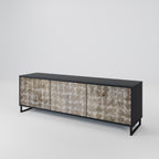 SLIGHTLY BLURRED Móvel de TV com 3 Portas em Acabamento Preto