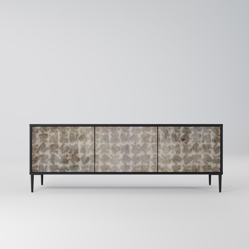 SLIGHTLY BLURRED Móvel de TV com 3 Portas em Acabamento Preto