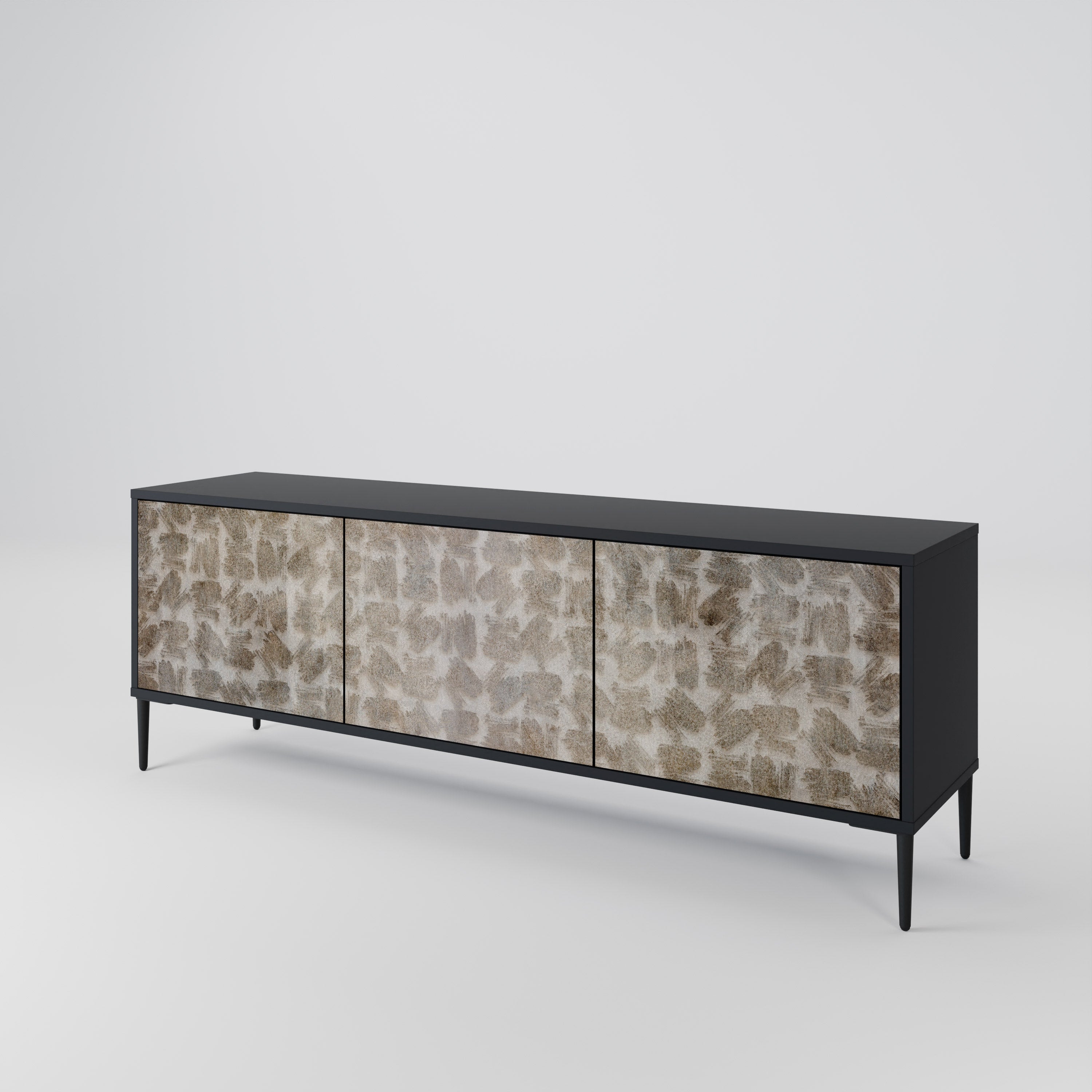SLIGHTLY BLURRED 3-Door TV Cabinet