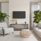 SLIGHTLY BLURRED Móvel de TV com 3 Portas em Acabamento Preto