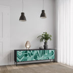 HARMONIC GRID Móvel de TV com 3 Portas em Acabamento Preto