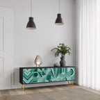 HARMONIC GRID Móvel de TV com 3 Portas em Acabamento Preto