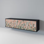 BUILDING THE FUTURE Móvel de TV com 3 Portas em Acabamento Preto