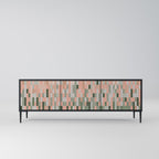 BUILDING THE FUTURE Móvel de TV com 3 Portas em Acabamento Preto