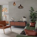 HYPNOTIC GATE Móvel de TV com 3 Portas em Acabamento Preto