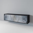 MUTED ARC Móvel de TV com 3 Portas em Acabamento Preto