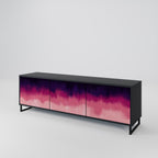 AURORA BOREALIS 3-Door TV Stand in Black Finish