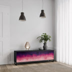 AURORA BOREALIS 3-Door TV Stand in Black Finish