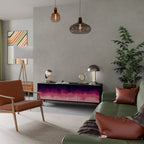 AURORA BOREALIS 3-Door TV Stand in Black Finish