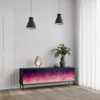 AURORA BOREALIS 3-Door TV Stand in Black Finish